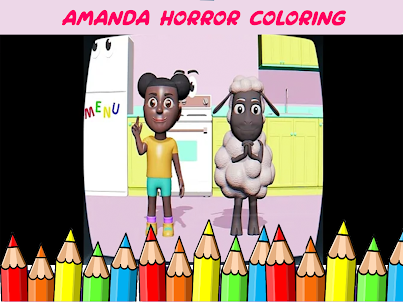 Amanda horror Coloring game