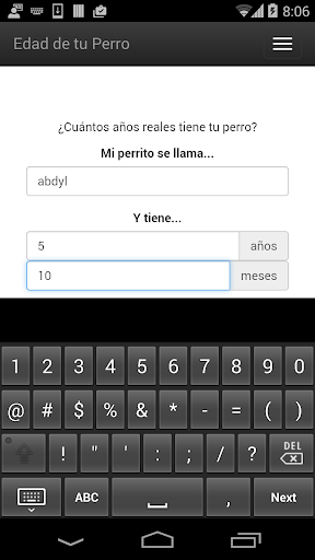 Edad del Perro - Calculadora