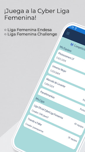 Android application CyberLiga screenshort