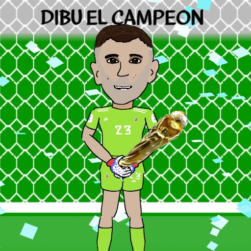 Dibu the best goalkeeper logo