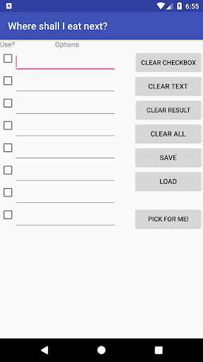 Android application Where shall I eat next? screenshort