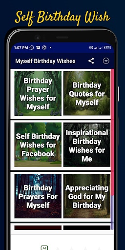 Android application Myself Birthday Wishes screenshort