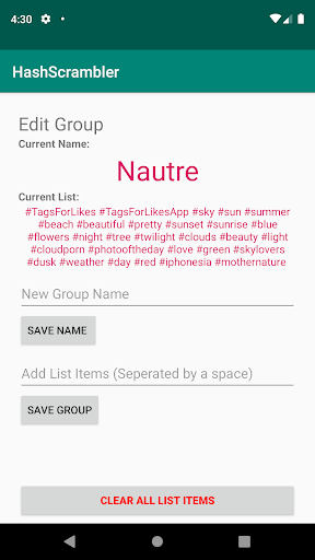 Android application Hash Scrambler screenshort
