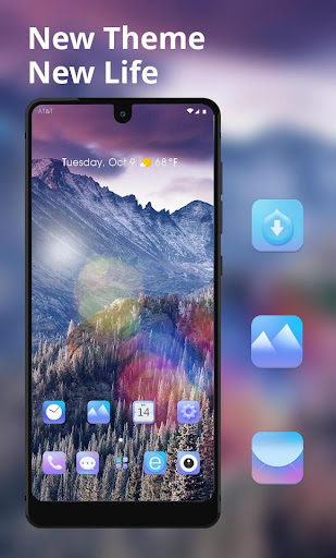 Natural mountain scenery theme  earth simple