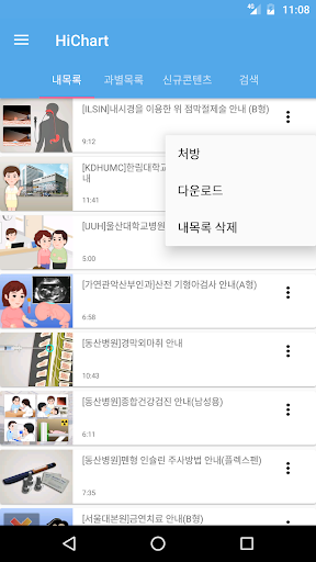 Android application HiChart screenshort