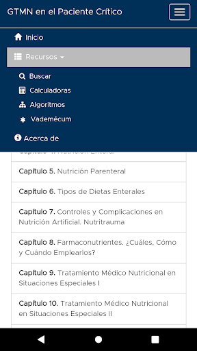 Guía Nutricional en UCI Screen 2