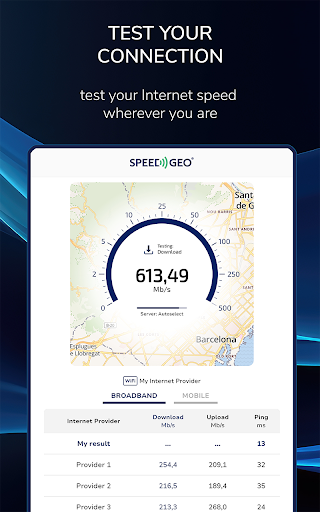 Screenshot of Speed Test by SPEEDGEO