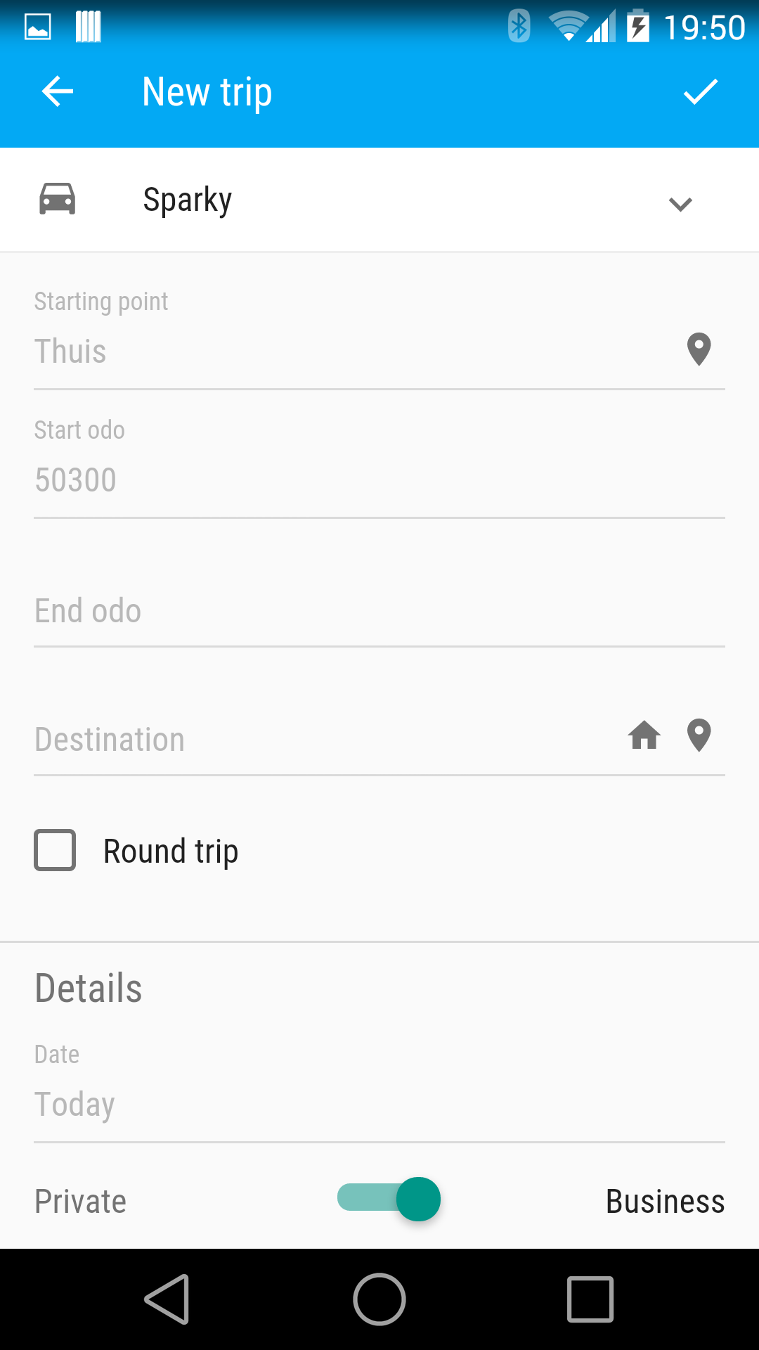 Android application Trax - Trip & Fuel logging screenshort