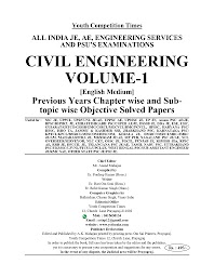 CIVIL ENGINEERING VOLUME-1