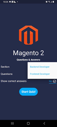 Magento 2 Quiz App Screen 2