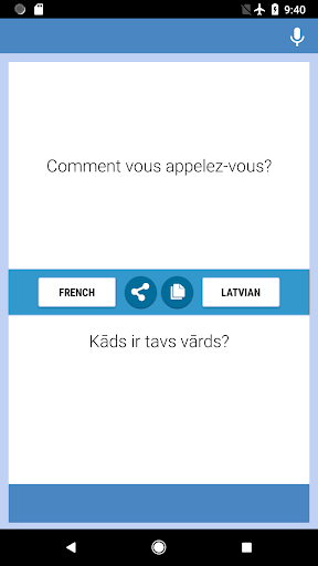 Android application French-Latvian Translator screenshort