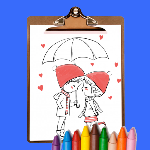 Romantic Love Coloring Book logo