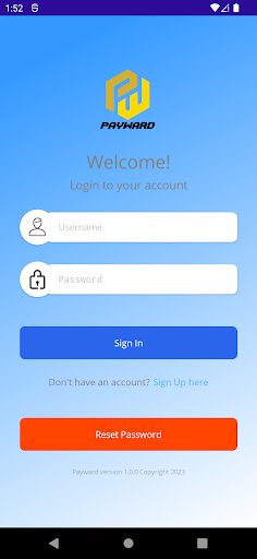 Android application Payward screenshort