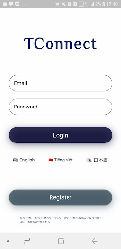 Android application TConnect screenshort