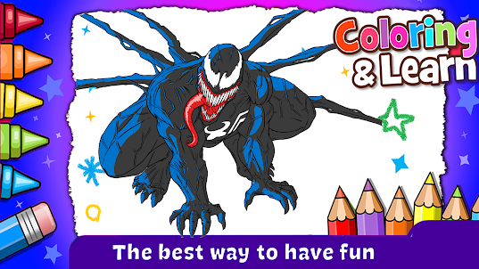 Superhero Venom coloring book