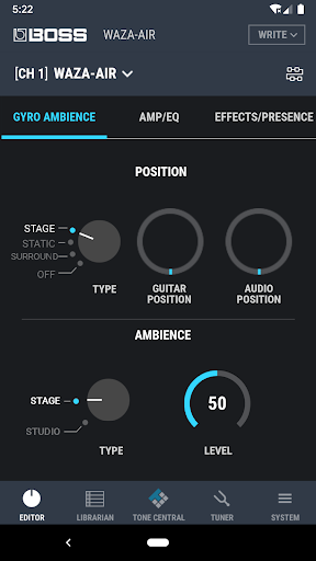 Android application BTS for WAZA-AIR BASS screenshort