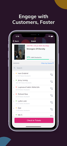 CloudJoi Organiser Screen 3
