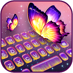 Cover Image of Download Color Shiny Butterfly Keyboard  APK