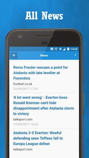 Android application Sport News Atalanta screenshort