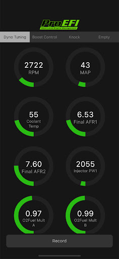 Android application ProEFI Logger screenshort