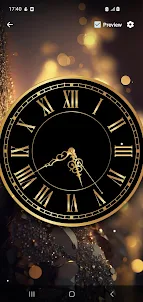 Golden Clock Live Wallpaper