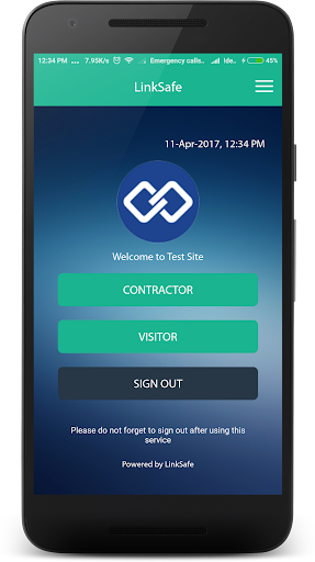 Android application Linksafe screenshort