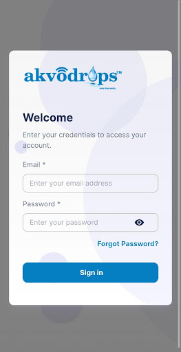 Android application akvodrops screenshort