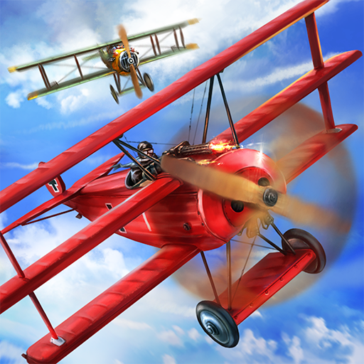 Jogo de tiro arcade com aviões de guerra, Red Wings: American Aces