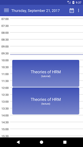 Android application Wise Timetable screenshort