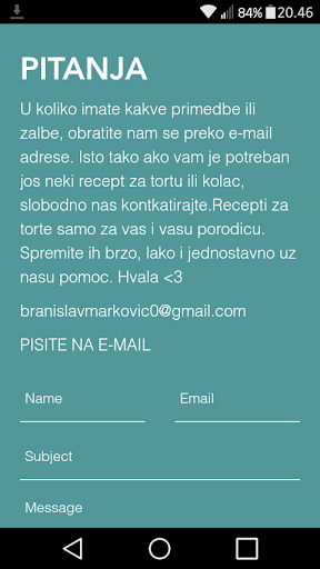 Android application Recepti Za Torte screenshort