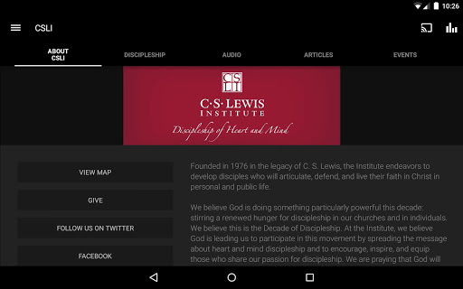 Screenshot of C.S. Lewis Institute