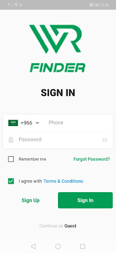 Android application Wr Finder screenshort