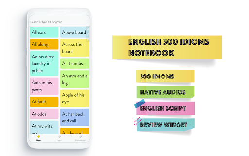 Android application English Idioms Notebooks screenshort