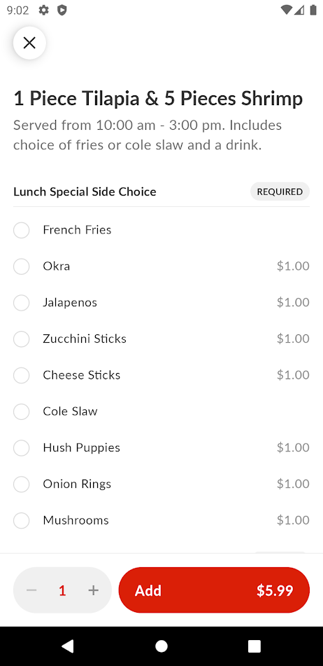 #4. Hook Fish & Chicken To Go (Android) 由: ChowNow