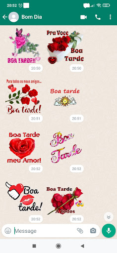 Android application Figurinhas bom dia stickers screenshort