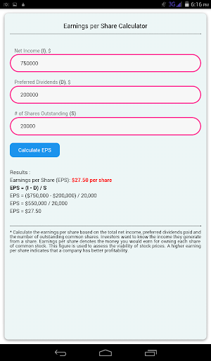 Download Earnings Per Share Calculator Free For Android Earnings Per Share Calculator Apk Download Steprimo Com