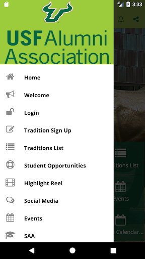 USF Horns Up Student App Screen 2