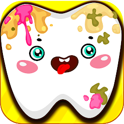 图标图片“搞 笑 牙 齿 发展中  游戏 拼图 着色 为 女孩 儿童!”