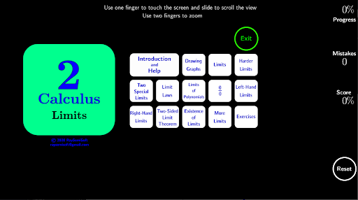 Android application Calculus Tutorial 2 screenshort