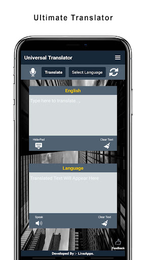 Android application Universal Translator screenshort