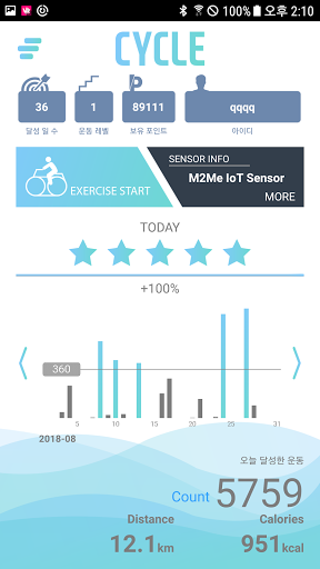 Android application 360VRFit Cycle1 screenshort