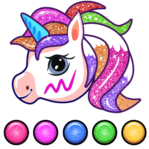 Unicorn Coloring Glitter Color 3.0 Icon