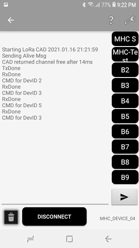 My nRF52 Toolbox Screen 2