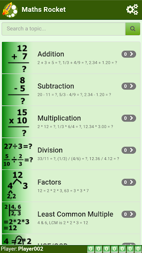 Android application Maths Rocket screenshort