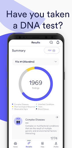 Android application Genomapp. Healthy Ethics. screenshort