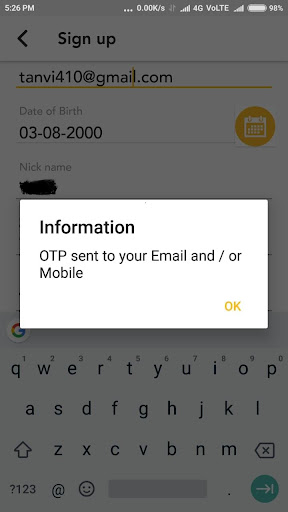 Android application Onlinevarsity screenshort