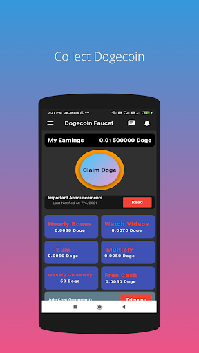 Dogecoin Faucet App  Earn free Doge daily