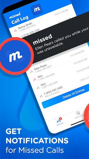 Android application Missed Phone Call Notification screenshort