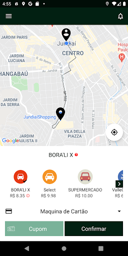 Android application BORA'LI DRIVER PASSAGEIRO screenshort