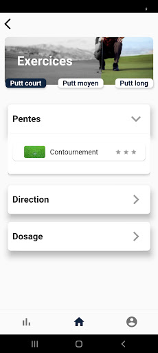 Android application Step Up Golf screenshort